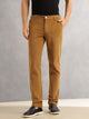 Thomas Scott Men Sand Regular Fit Mid-Rise 4 Pockets Woven Corduroy Trouser