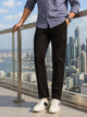 Black Cricket Club Collection Straight Fit Solid 4 Pockets Design Woven Cargo Trouser For Men