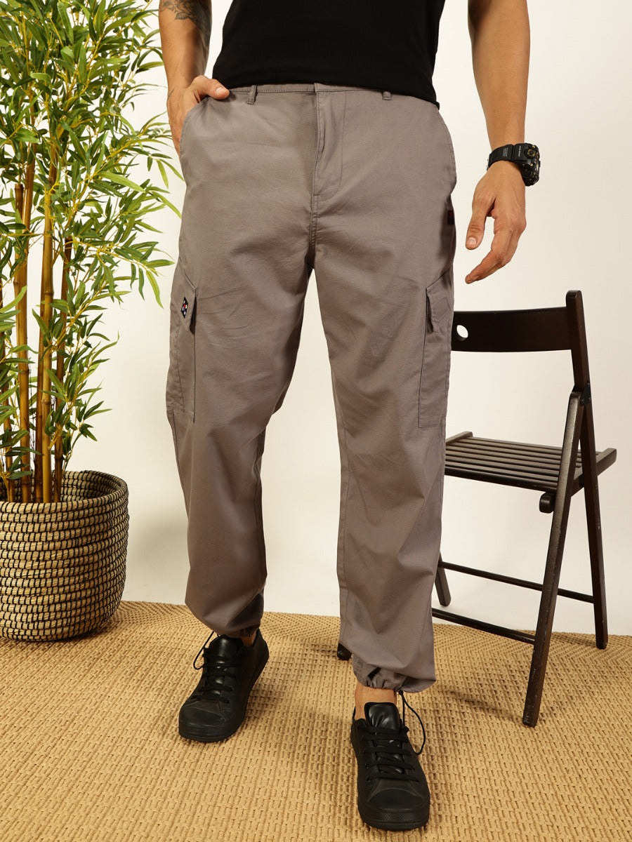 Thomas Scott Men Smart Parachute Pure Cotton Cargo Trouser