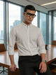 Thomas Scott Men Smart White1 Regular Fit Long Sleeves Button Down Collar Windowpane Checks Formal Shirt