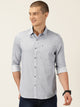 Thomas Scott Men Blue Smart Slim Fit Long Sleeves Spread Collar Micro Ditsy Printed Cotton Casual Shirt