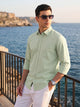 Pista Premium Slim Fit Long Sleeves Spread Collar Solid Cotton Oxford Casual Shirt For Men