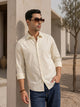 Thomas Scott Men Premium Lemon Regular Fit Long Sleeves Spread Collar Windowpane Checks Cotton Lycra Casual Shirt