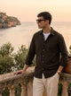 Thomas Scott Men Premium Brown Regular Fit Long Sleeves Spread Collar Textured Casual Shirt