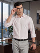 Thomas Scott Men Premium Pink Vertical Stripes Cotton Formal Shirt with Spread Collar & Full Sleeves
