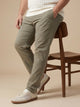 Olive1 Plus Size Regular Fit Mid-Rise Solid Cotton Woven Chinos Trouser For Men