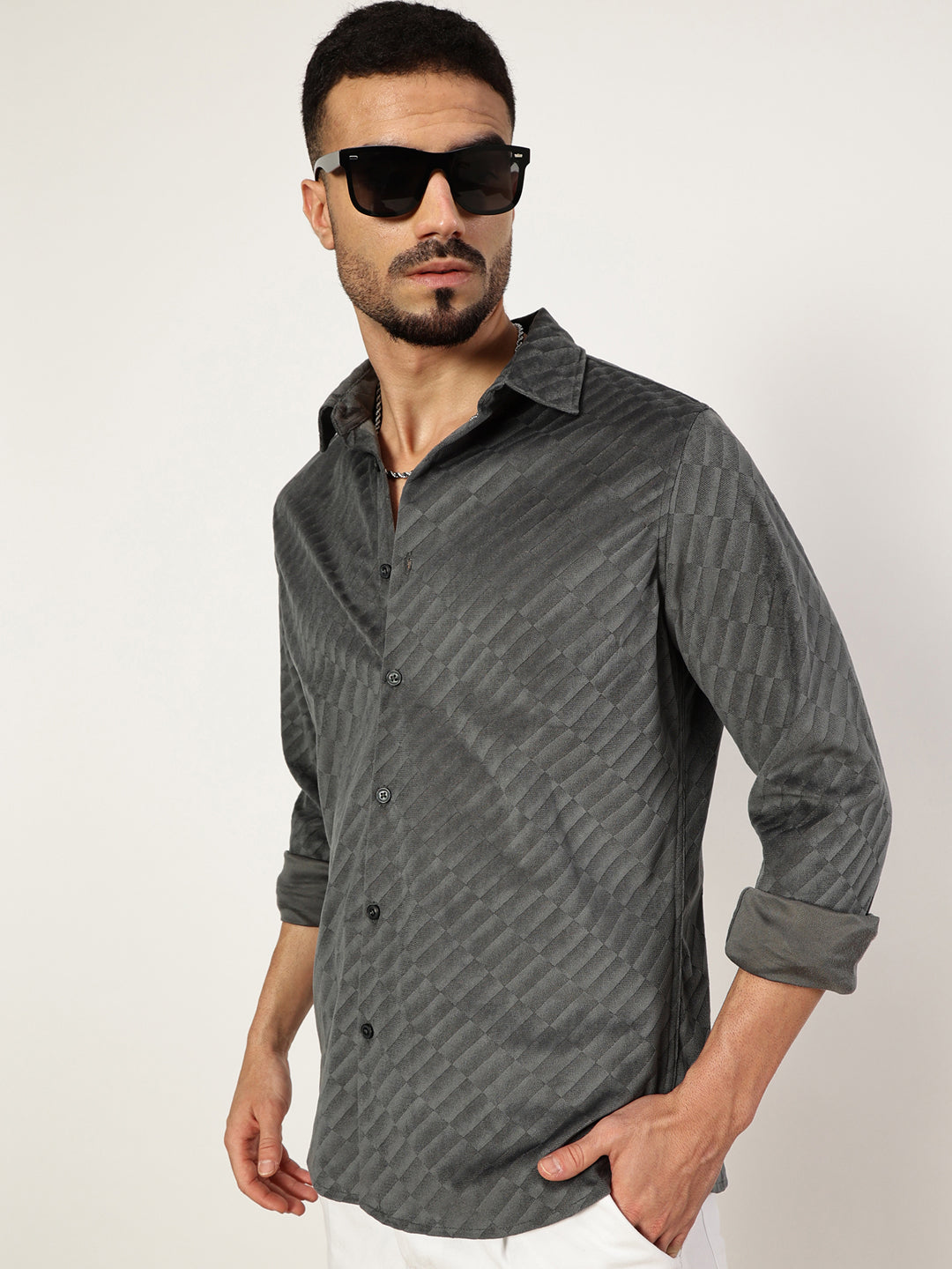 Thomas Scott Men Premium Slim Fit Opaque Casual Shirt