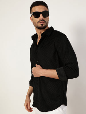Thomas Scott Men Premium Slim Fit Opaque Casual Shirt