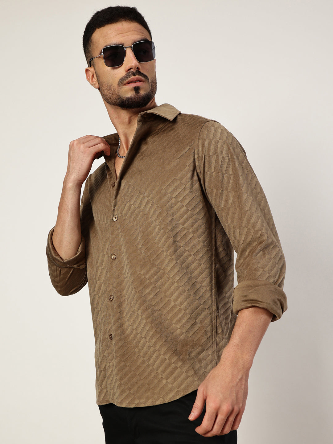 Thomas Scott Men Premium Slim Fit Opaque Casual Shirt