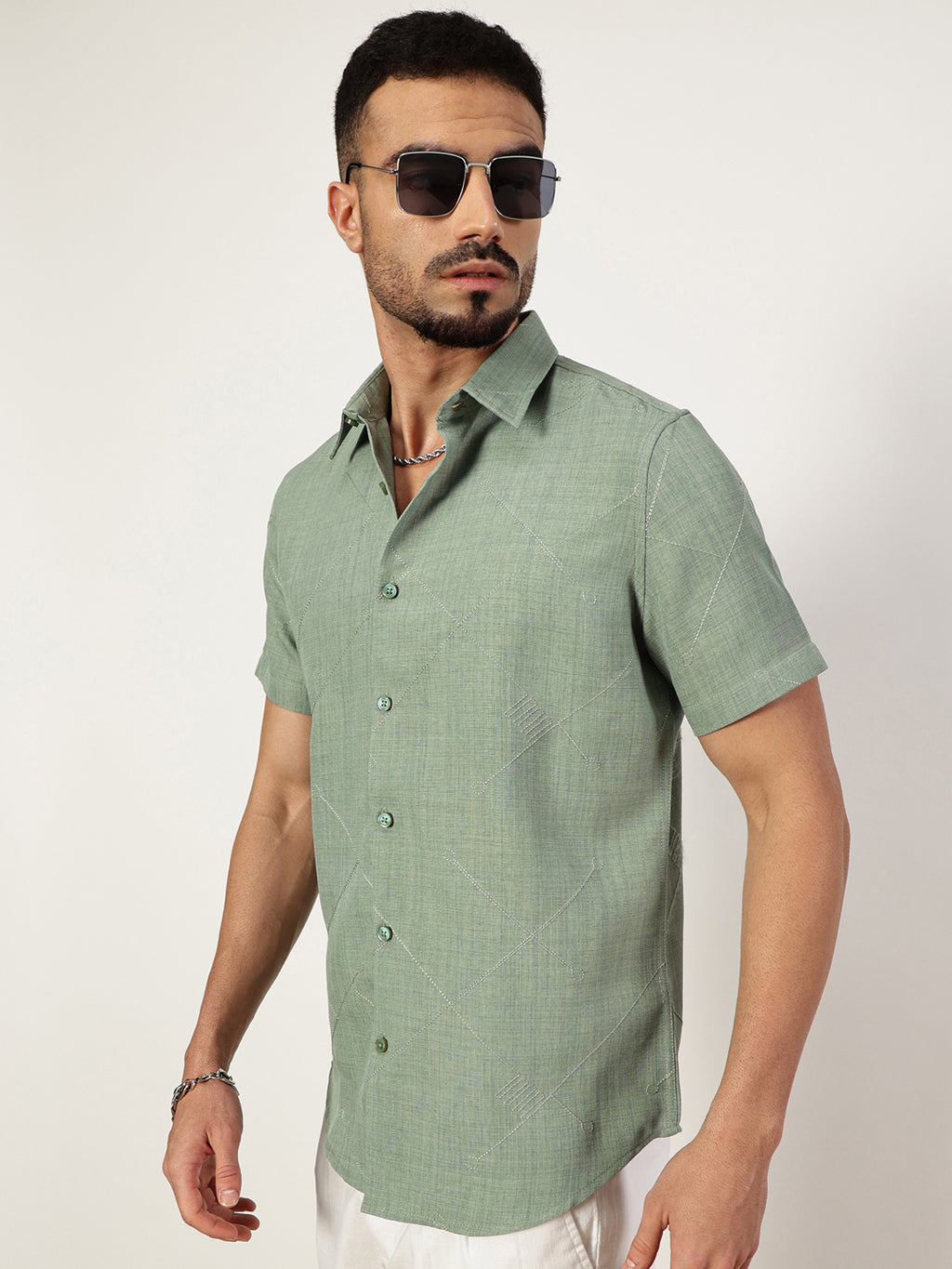 Thomas Scott Men Premium Slim Fit Opaque Casual Shirt