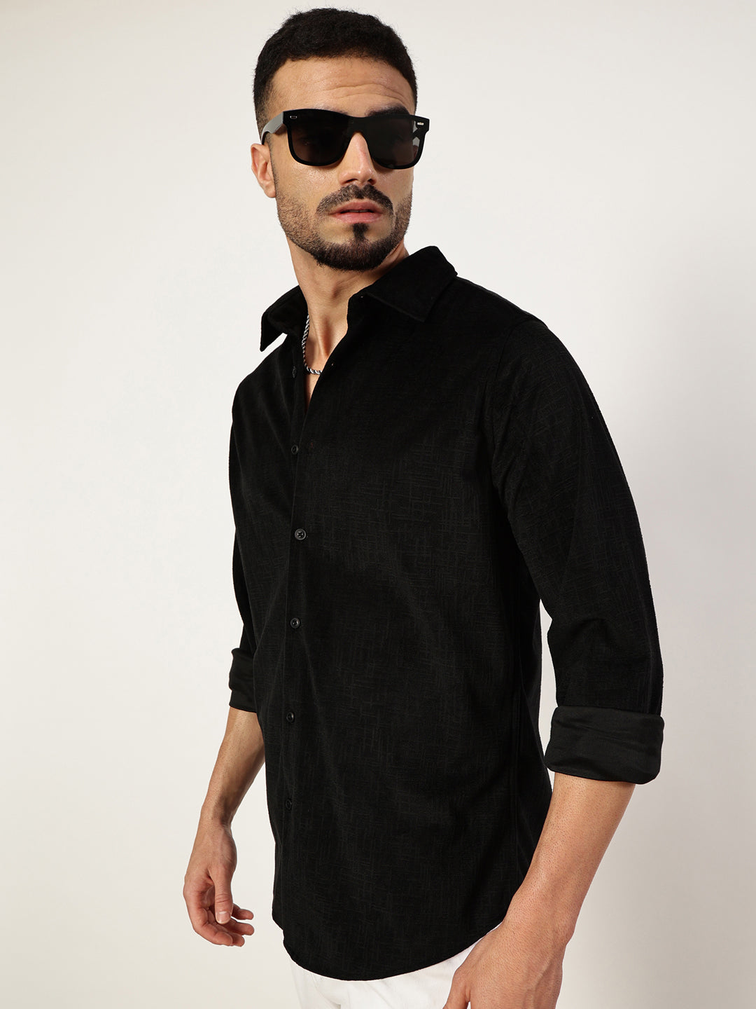Thomas Scott Men Premium Slim Fit Opaque Casual Shirt