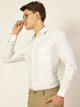 White Smart Opaque Formal Shirt For Men