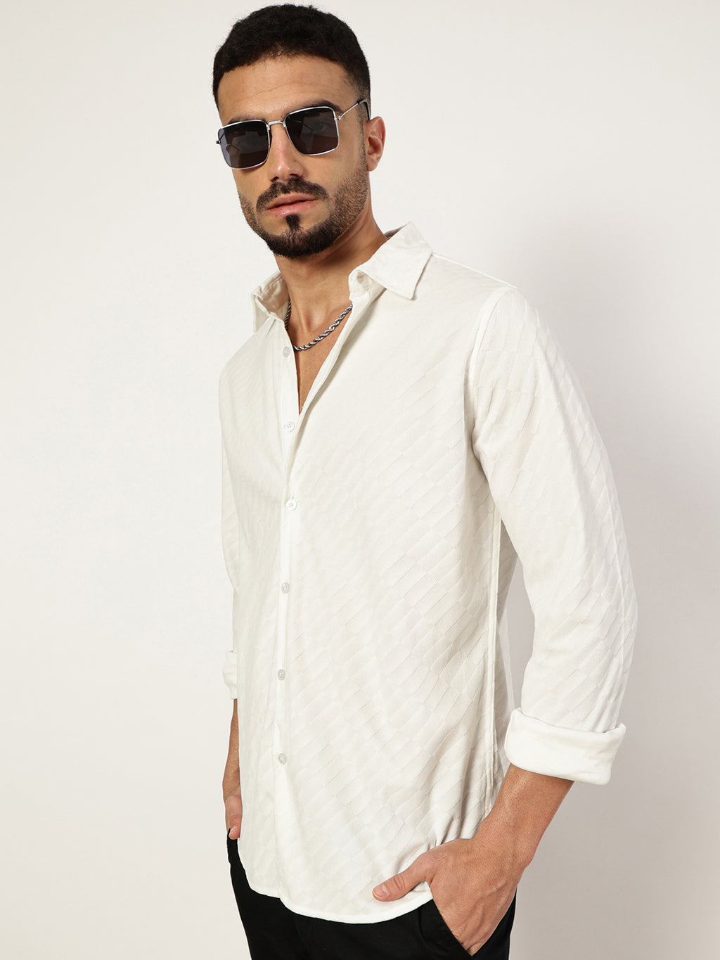 Thomas Scott Men Premium Slim Fit Opaque Casual Shirt