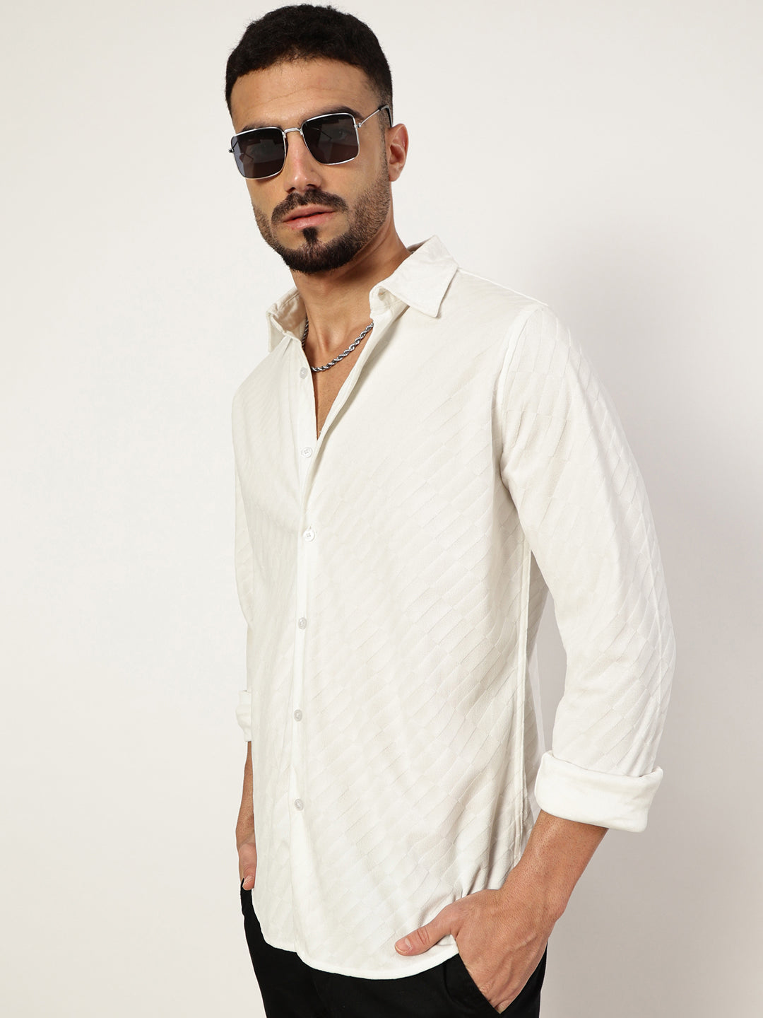 Thomas Scott Men Premium Slim Fit Opaque Casual Shirt