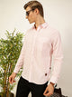 Thomas Scott Men Smart Spread Collar Vertical Striped Cotton Slim Fit Casual Shirt