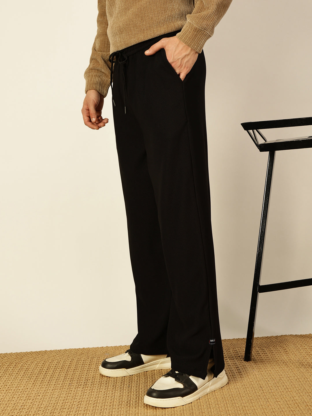 Thomas Scott Men Smart Loose Fit Easy Wash Trousers