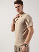 Thomas Scott Men Self Design Polo Collar Cotton T-shirt