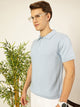Thomas Scott Men Bio Finish Self Design Polo Collar Cotton T-shirt