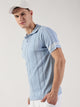 Thomas Scott Men Self Design Polo Collar Cotton T-shirt