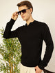 Thomas Scott Men Bio Finish Self Design Polo Collar Cotton T-shirt