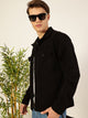 Black Spread Collar Corduroy Anti Odour Jacket For Men