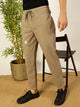 Light Grey Relaxed Loose Fit Mid-Rise Pure Cotton Easy Wash Trouser For Men