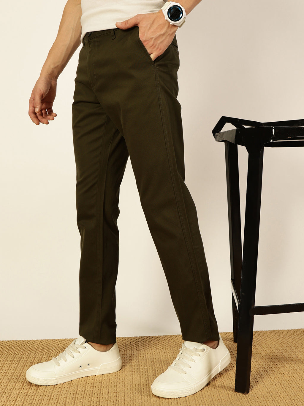 Thomas Scott Men Smart Slim Fit Wrinkle Free Chinos Casual Trousers