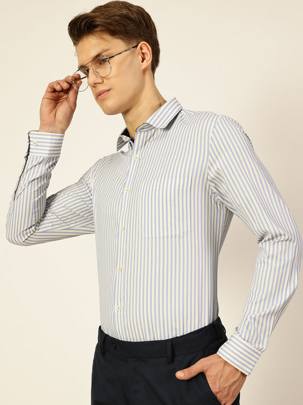 Thomas Scott Men Smart Opaque Striped Formal Shirt