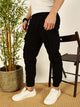 Black Classic Slim Fit Easy Wash Woven Cargo Trouser For Men