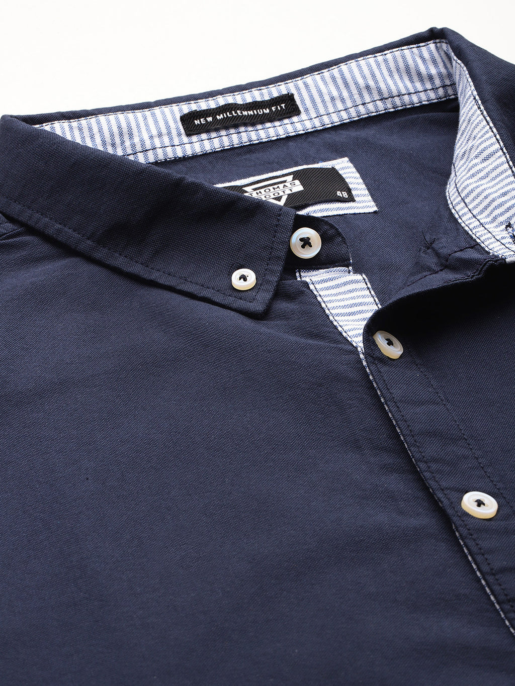 Thomas Scott Men Plus Size Relaxed Pure Cotton Casual Shirt