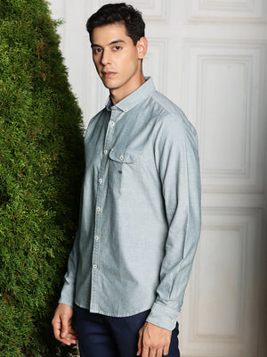 Thomas Scott Men Premium Button-Down Collar Semiformal Shirt