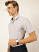 Light Blue Smart Gingham Checks Opaque Checked Formal Shirt For Men