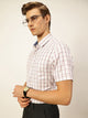 Olive Smart Tartan Checks Opaque Checked Formal Shirt For Men