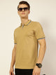 Thomas Scott Men Beige Polo Collar T-shirt