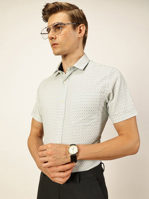 Thomas Scott Men Sky Blue Premium Gingham Checks Opaque Checked Casual Shirt