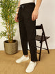 Olive Smart Pleated Mid-Rise Regular Fit Cotton Joggers For Men
