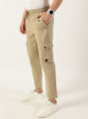 Fawn Relaxed Loose Fit Easy Wash Cargo Trouser For Men
