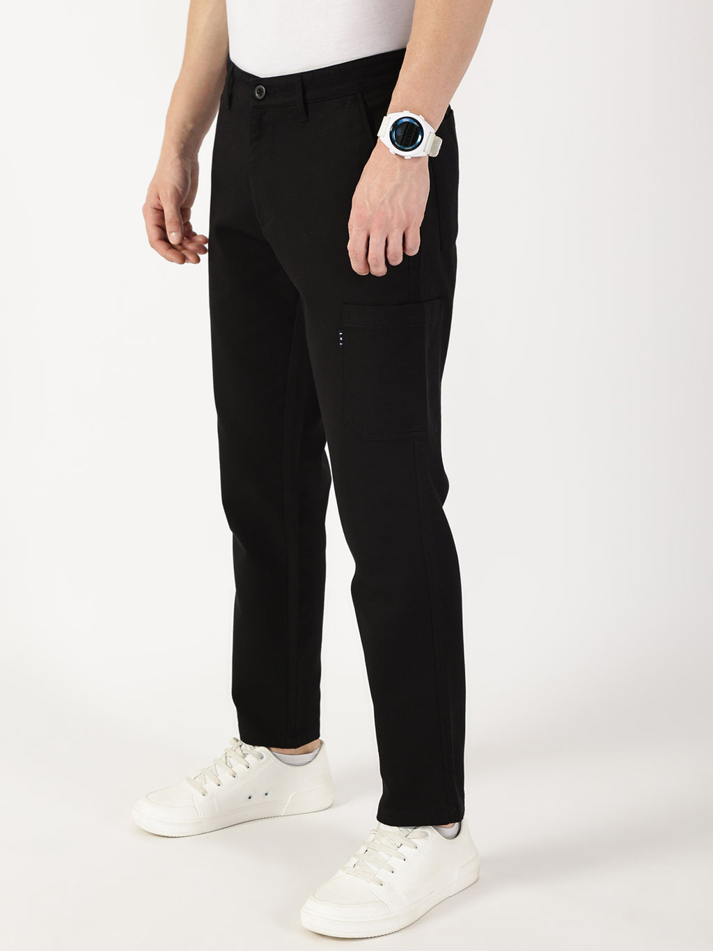 Thomas Scott Men Black Smart Chinos Trousers
