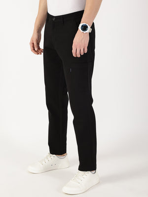 Thomas Scott Men Black Smart Chinos Trousers