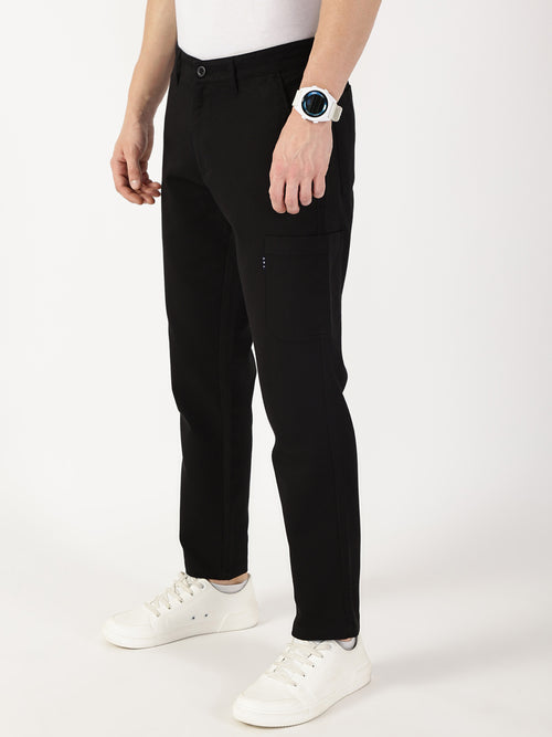 Thomas Scott Men Black Smart Chinos Trousers