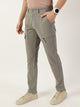 Grey Smart Easy Wash Regular Fit Mid-Rise Cargo Trouser For Men