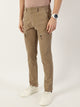 Thomas Scott Men Khaki Cotton Mid-Rise Regular Fit Trousers