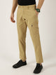 Thomas Scott Men Beige Pure Cotton Smart Straight Fit Easy Wash Mid-Rise Trousers