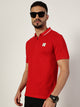 Thomas Scott Men Red Polo Collar T-shirt