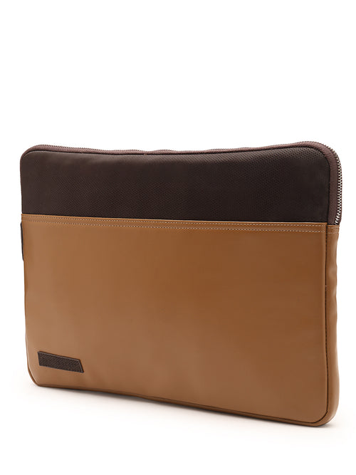 Thomas Scott Men Colourblocked PU Laptop Sleeve