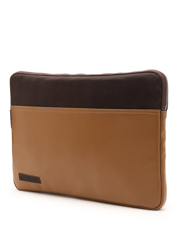 Thomas Scott Men Colourblocked PU Laptop Sleeve