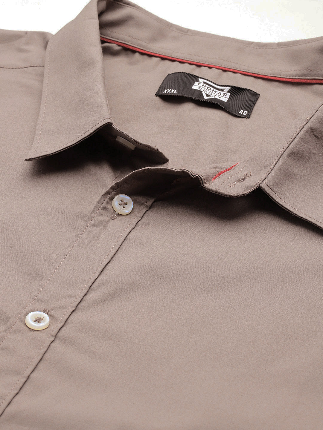 Thomas Scott Men Brown Plus Size Premium Casual Shirt