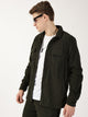Olive Premium Opaque Casual Shirt For Men
