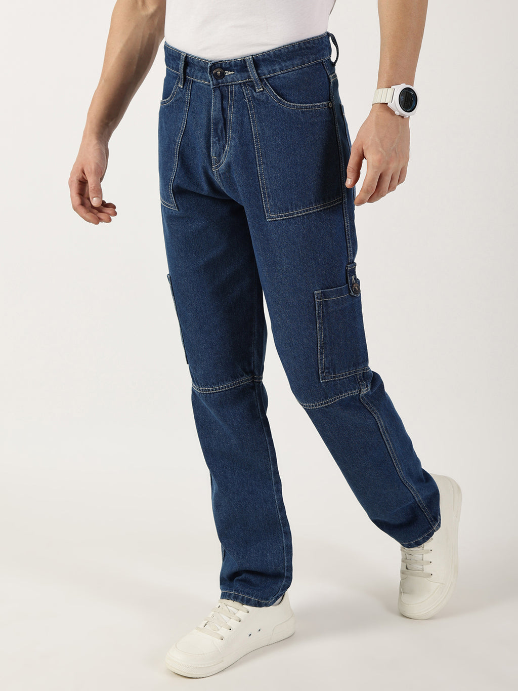 Thomas Scott Men MidBlue Loose Relaxed Fit Jeans