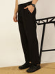 Thomas Scott Men Black Regular Fit Smart Pleated Trousers